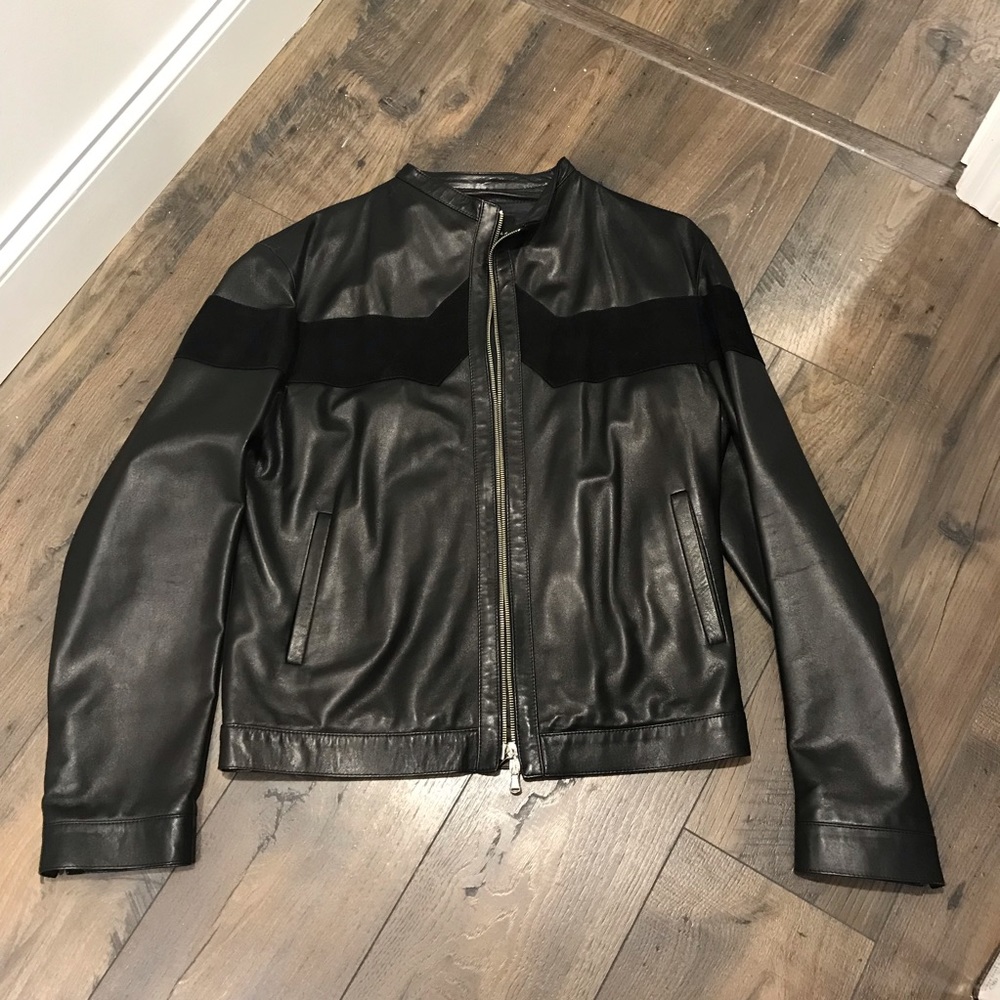 Kenneth Cole Black Leather Jacket - size L